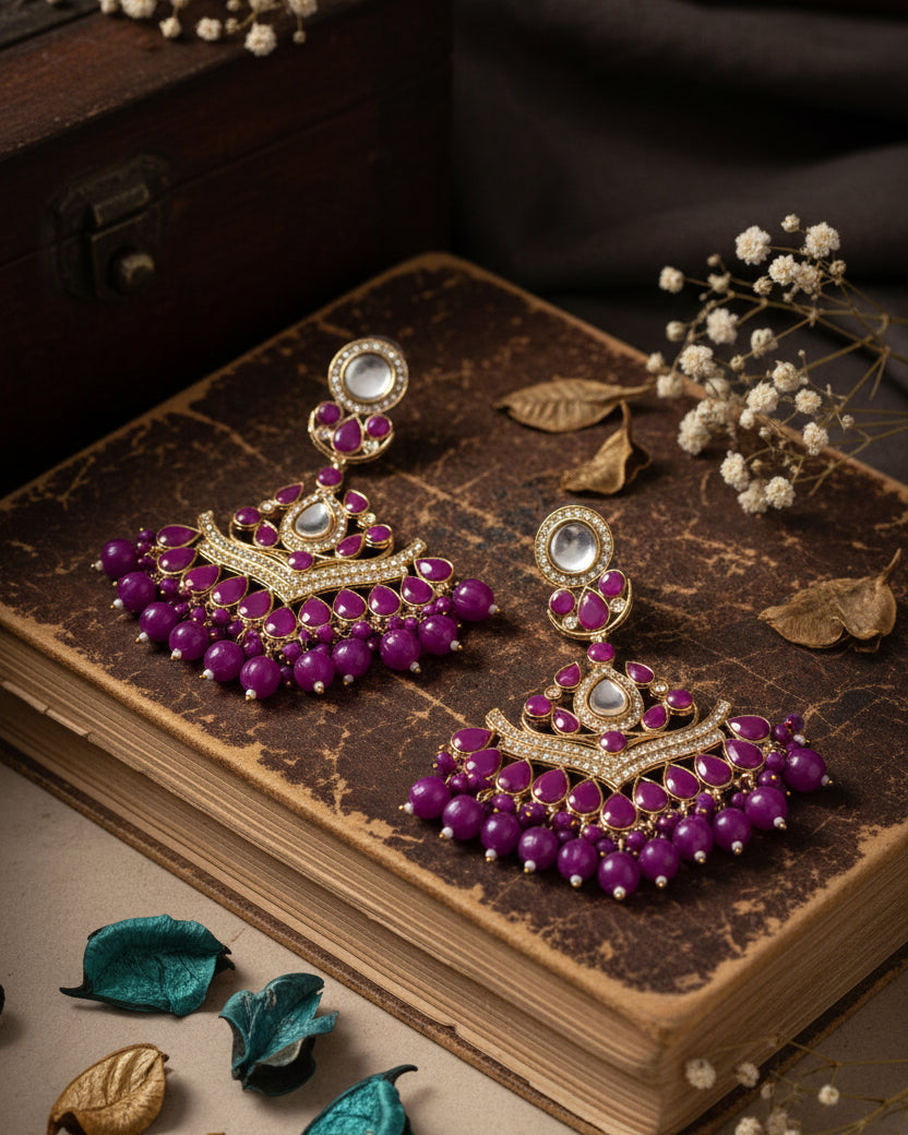 Purple Sarthak Chandbali