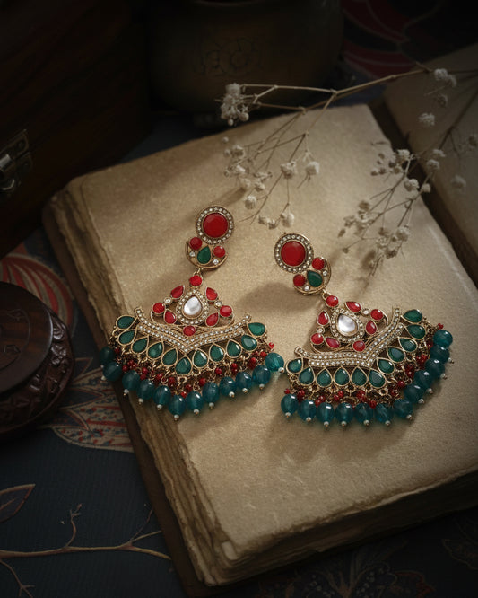 Emerald Red Sarthak Chandbali