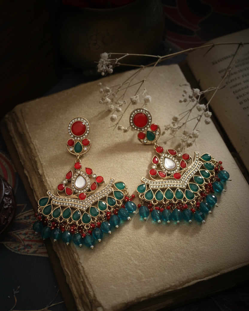Emerald Red Sarthak Chandbali