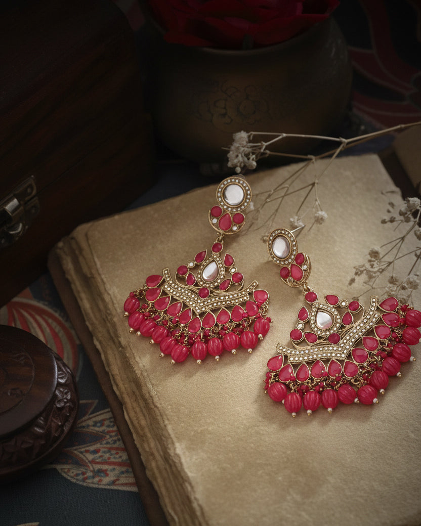 Pink Sarthak Chandbali