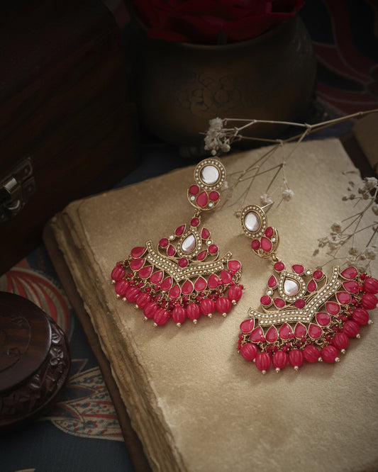 Pink Sarthak Chandbali