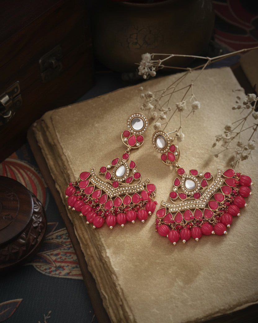 Pink Sarthak Chandbali