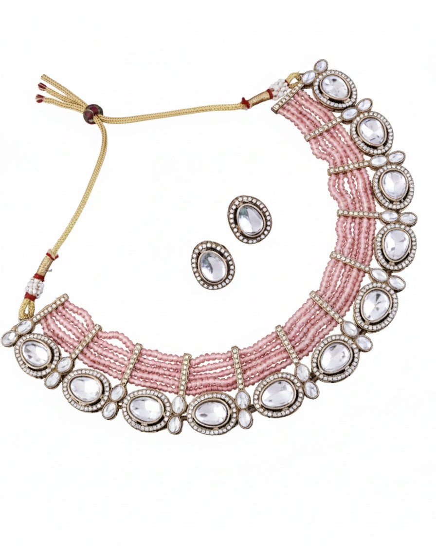 Blush Imara Zircone Polki Dupe Jewellery Set