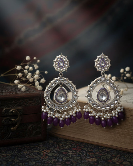Purple Advait Chandbali