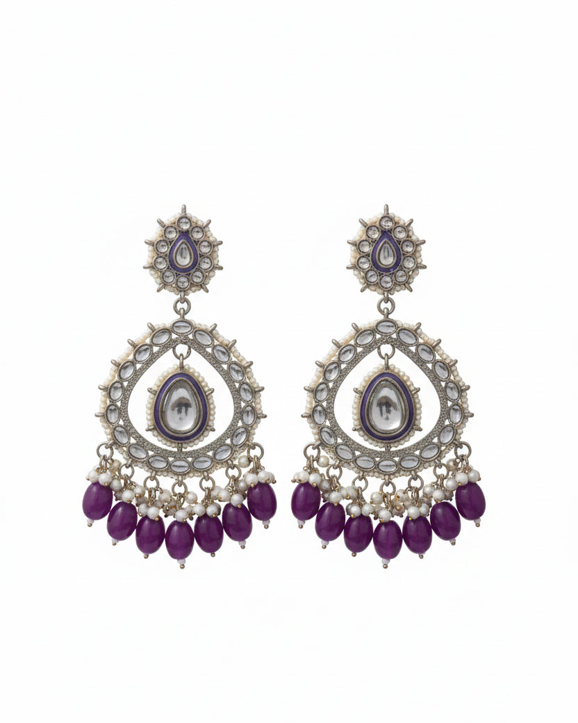 Purple Advait Chandbali