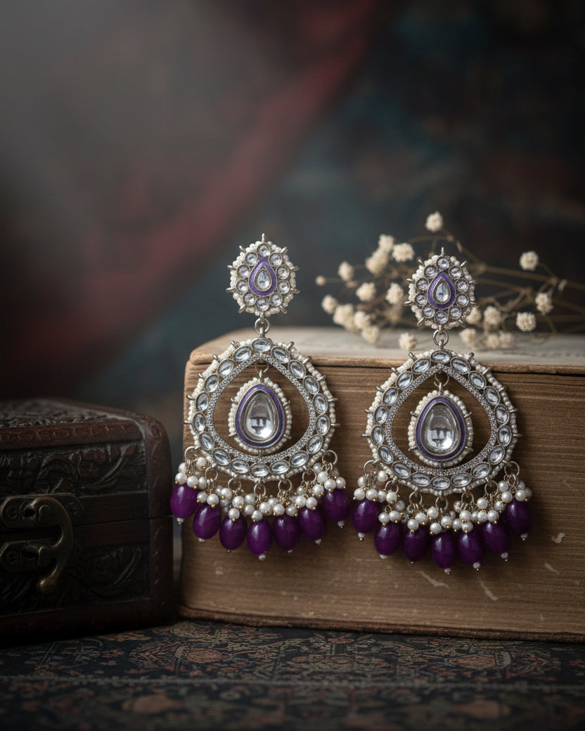 Purple Advait Chandbali