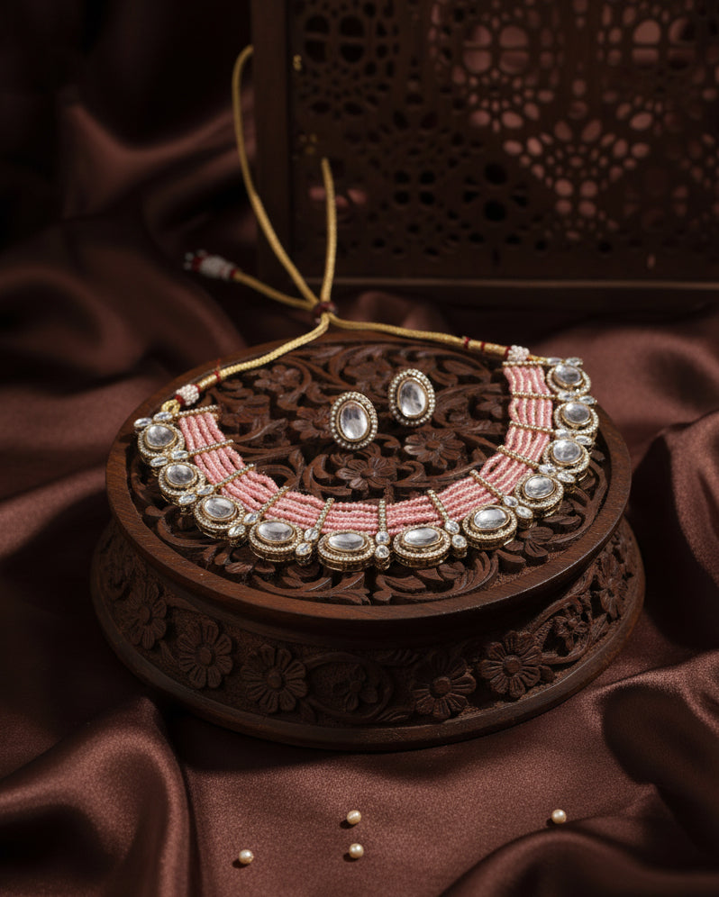 Blush Imara Zircone Polki Dupe Jewellery Set