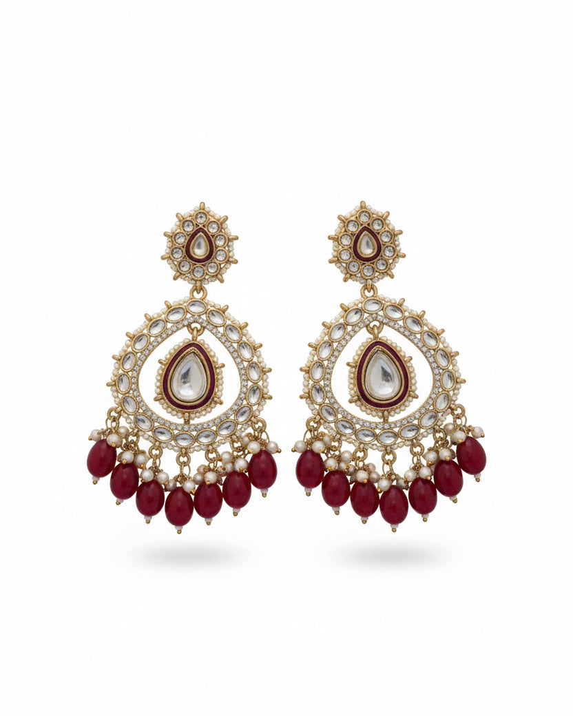 Red Advait Chandbali
