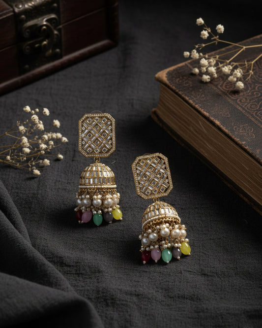 Multi Raghav Jhumka Earring