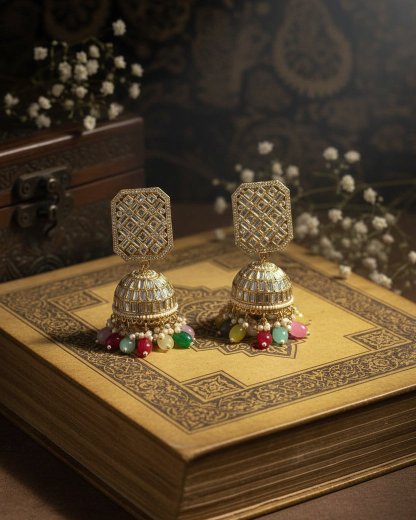 Multi Raghav Jhumka Earring