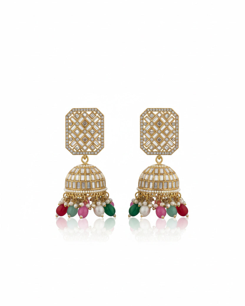 Multi Raghav Jhumka Earring