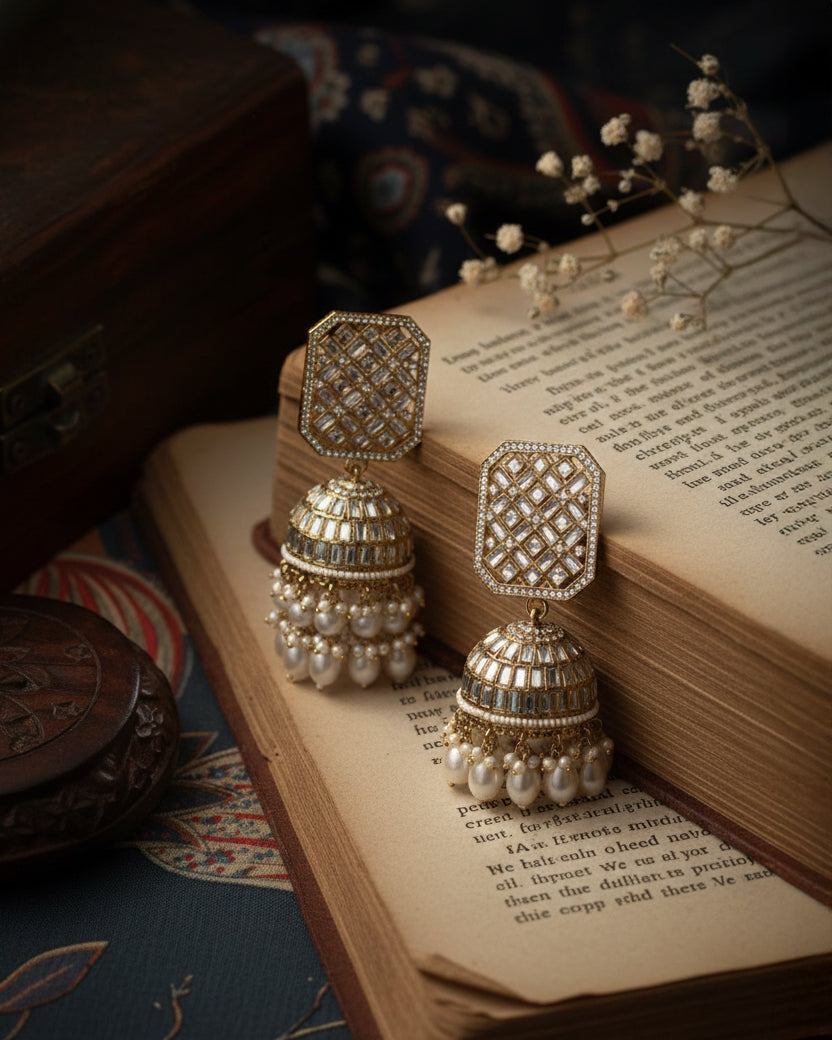 Pearl Raghav Jhumka Earring