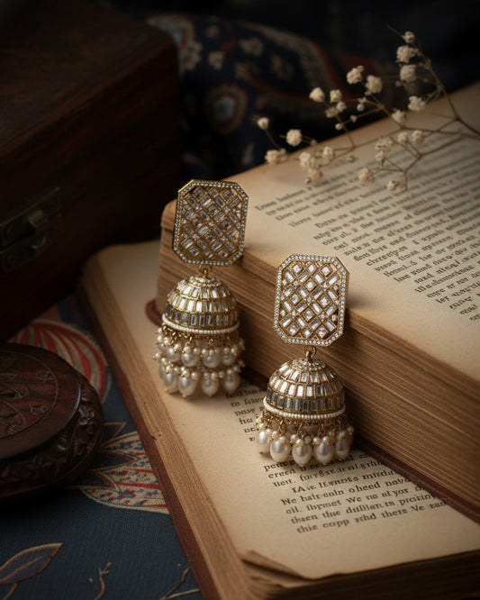 Pearl Raghav Jhumka Earring