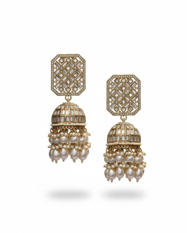 Pearl Raghav Jhumka Earring