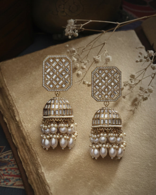 Pearl Raghav Jhumka Earring