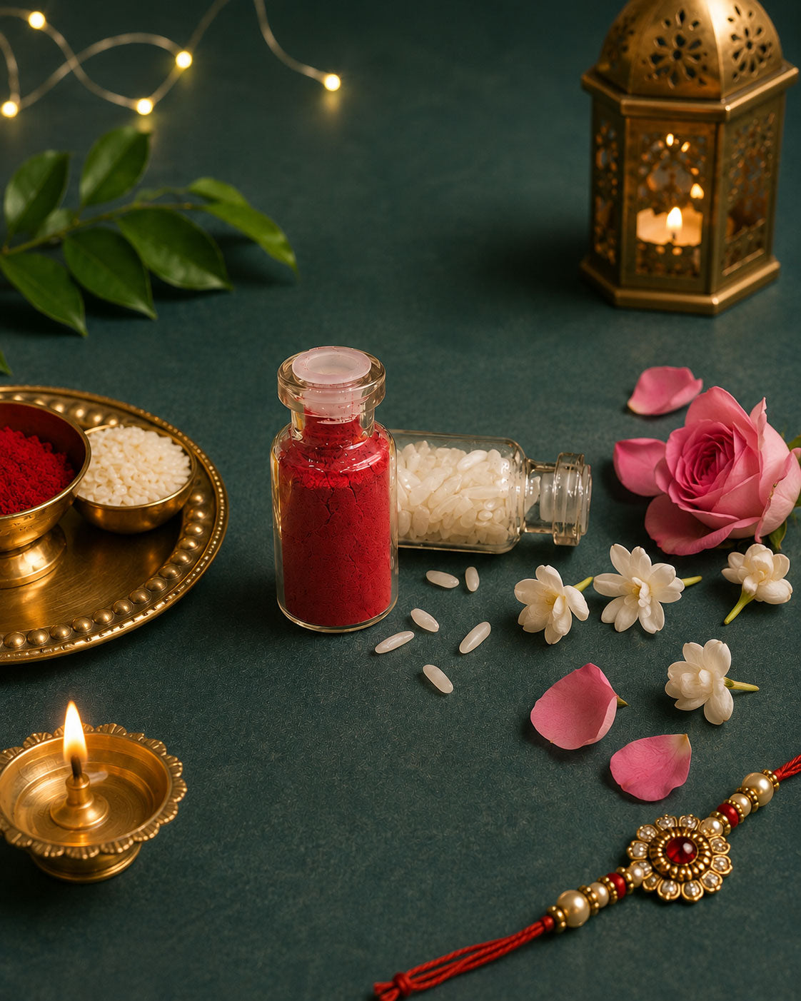 Traditional Roli Chawal Glass Set