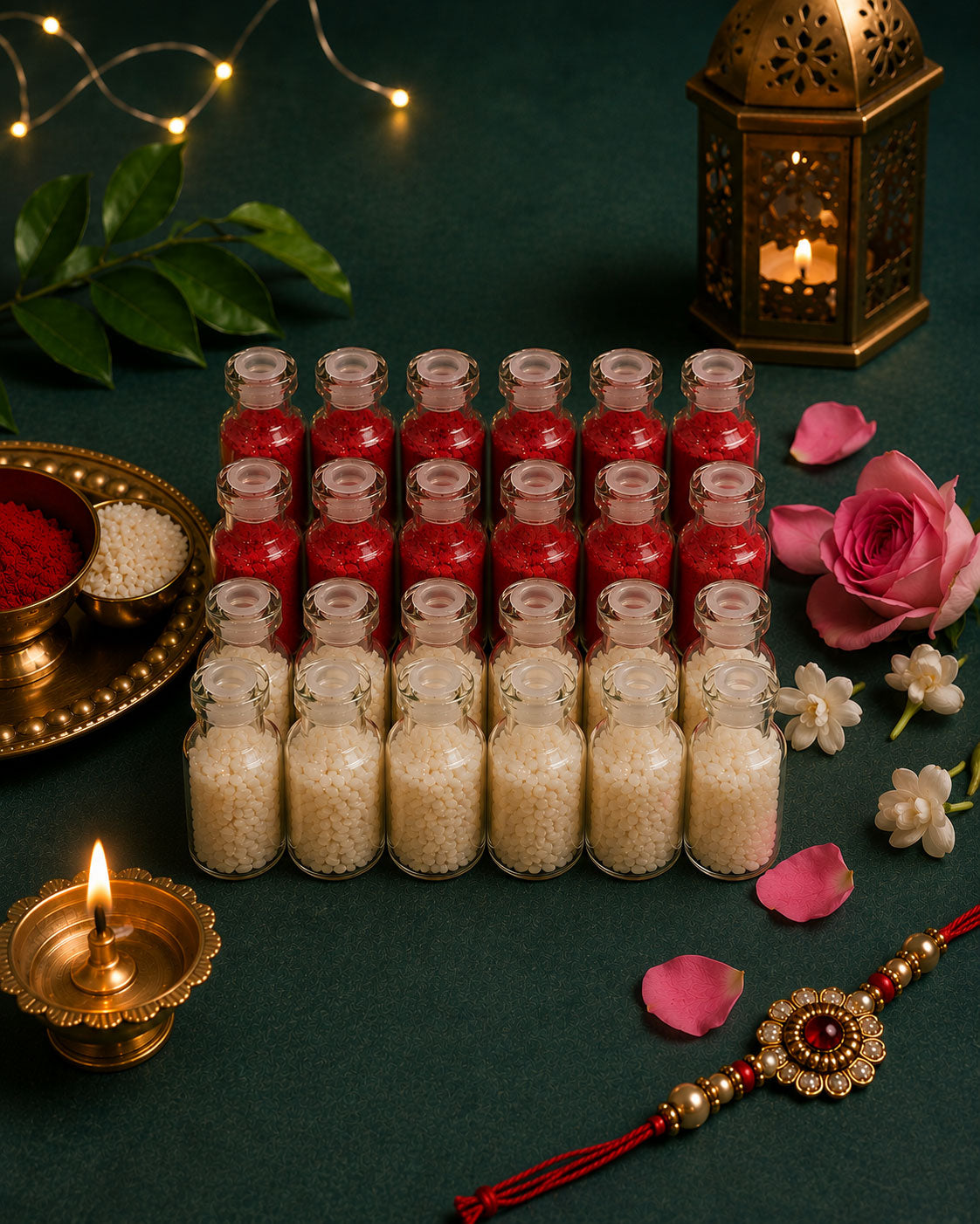 Traditional Roli Chawal Glass Set