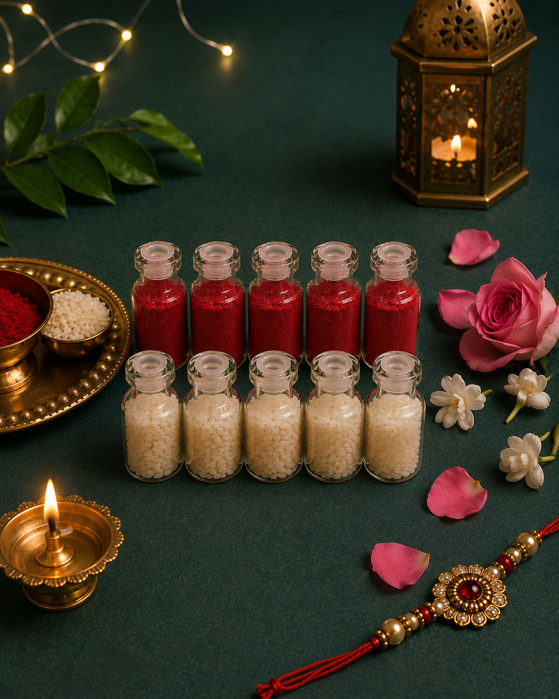 Traditional Roli Chawal Glass Set