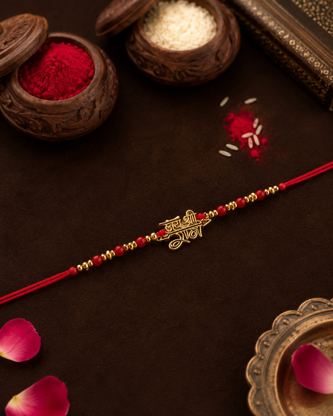 Ramcharan Bandhan Rakhi for Brother | Tilak Set Included