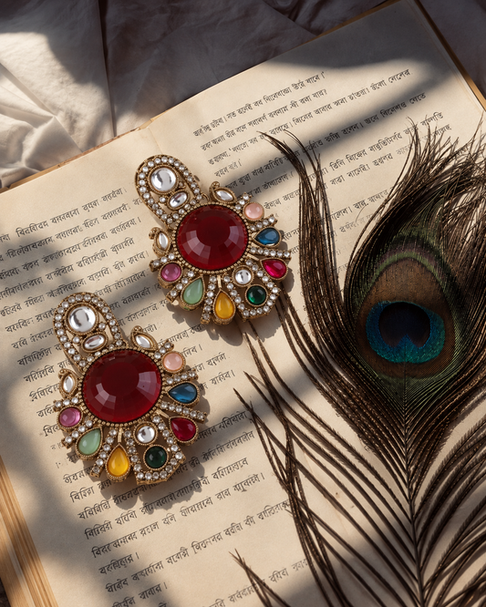 Ruby-Multi Ashima Stud Earring