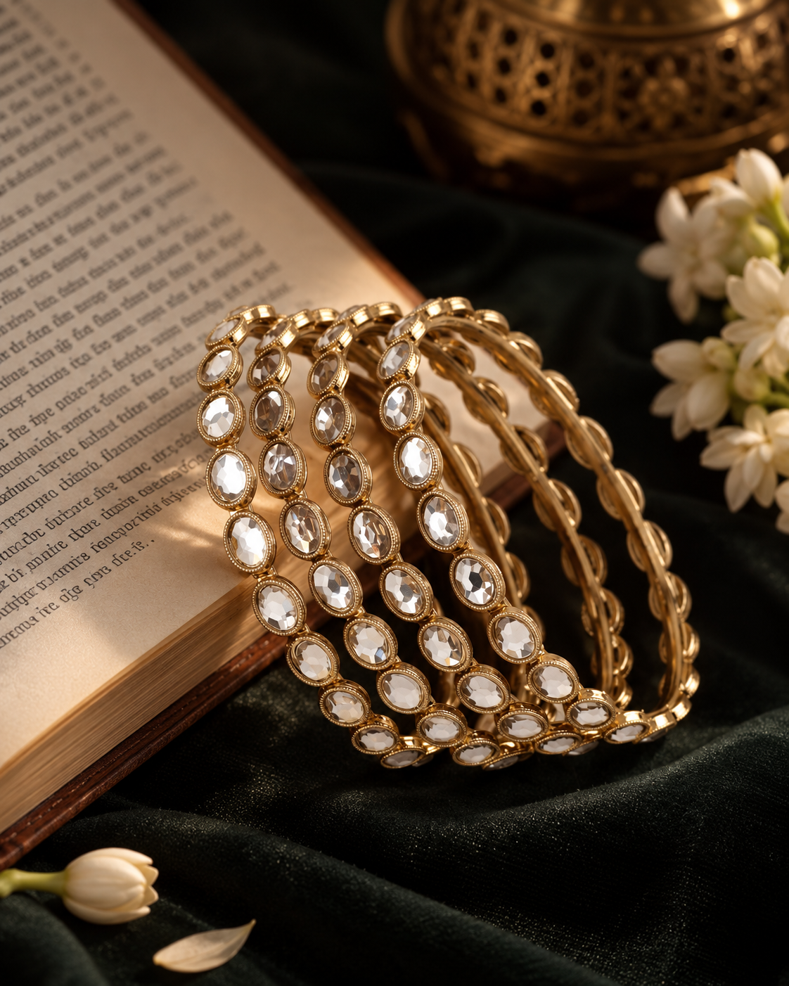 Zivara Royal AD Bangles - Set of 4