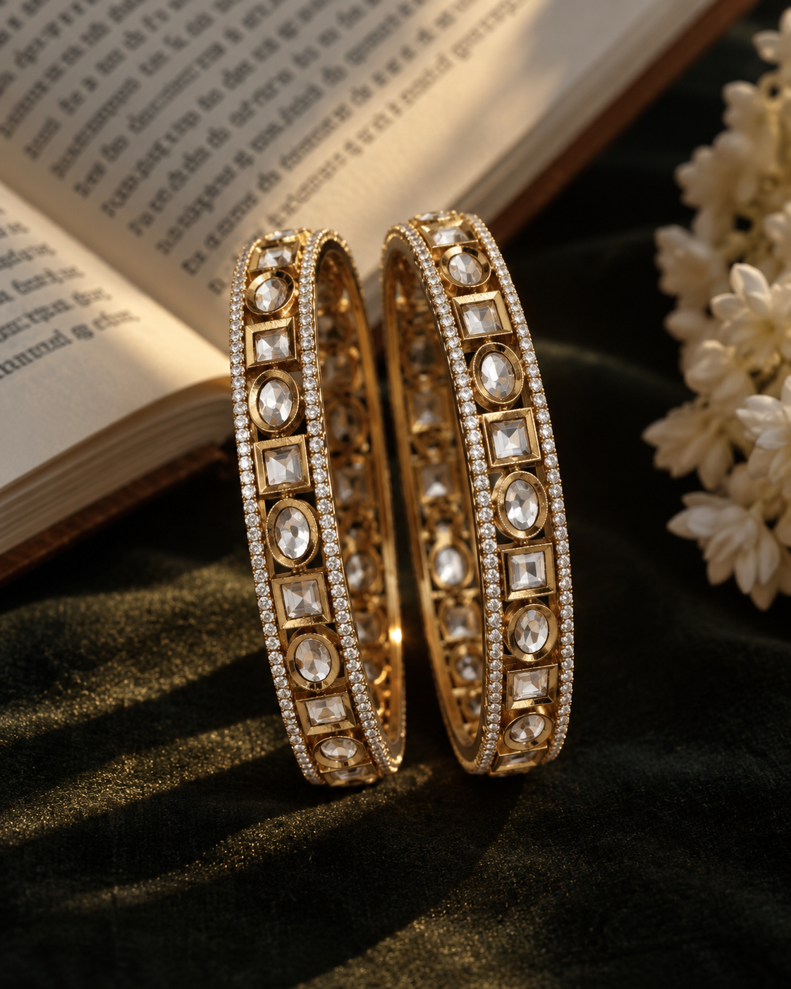 Mahira Royal Polki Bangles - Set of 2
