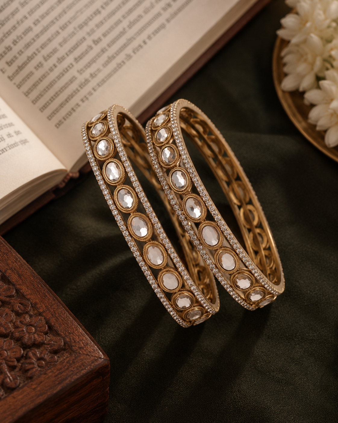 Shivani Royal Polki Bangles - Set of 2