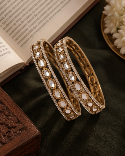 Shivani Royal Polki Bangles - Set of 2