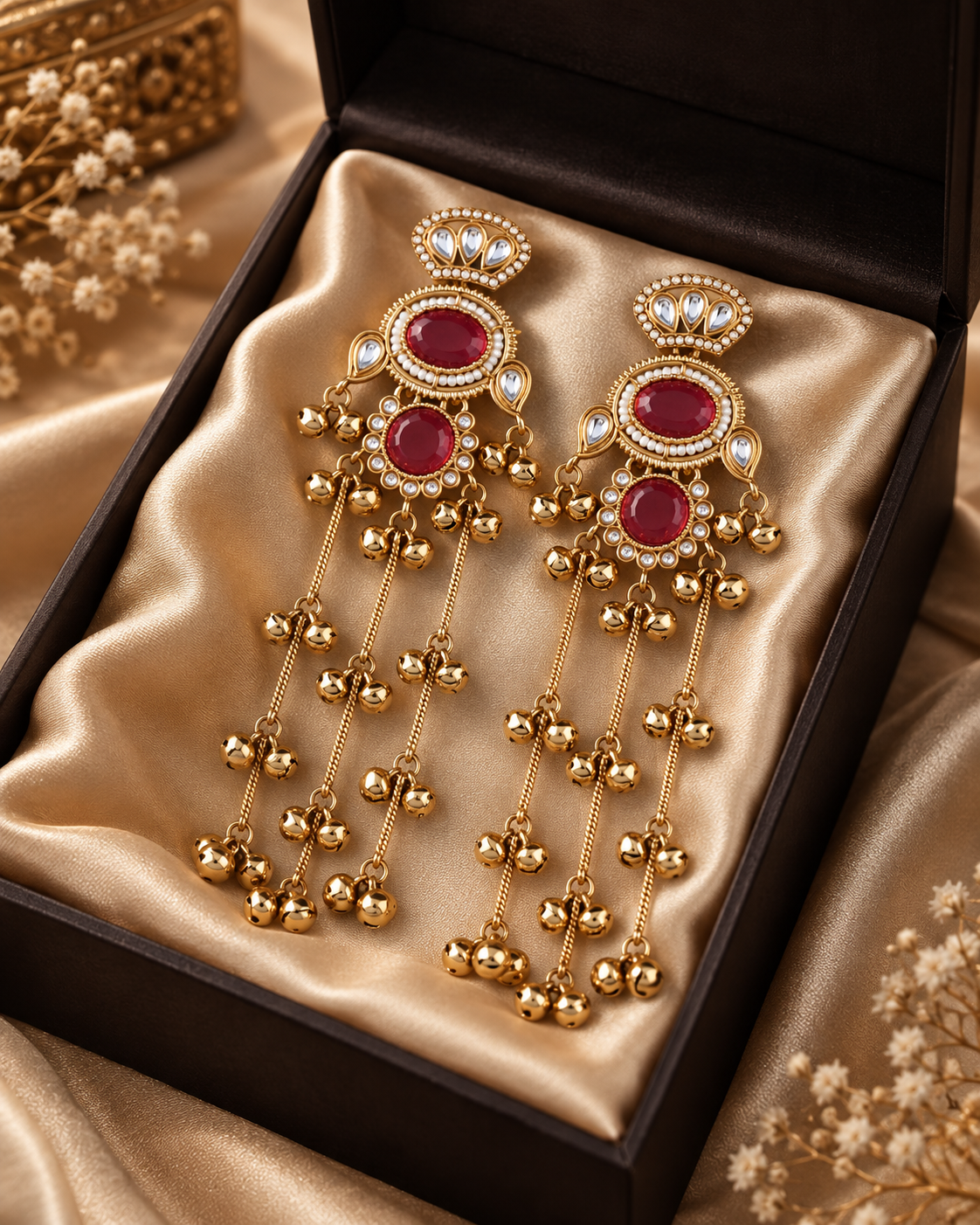 Pink Goura Premium Kashmiri Look Earring