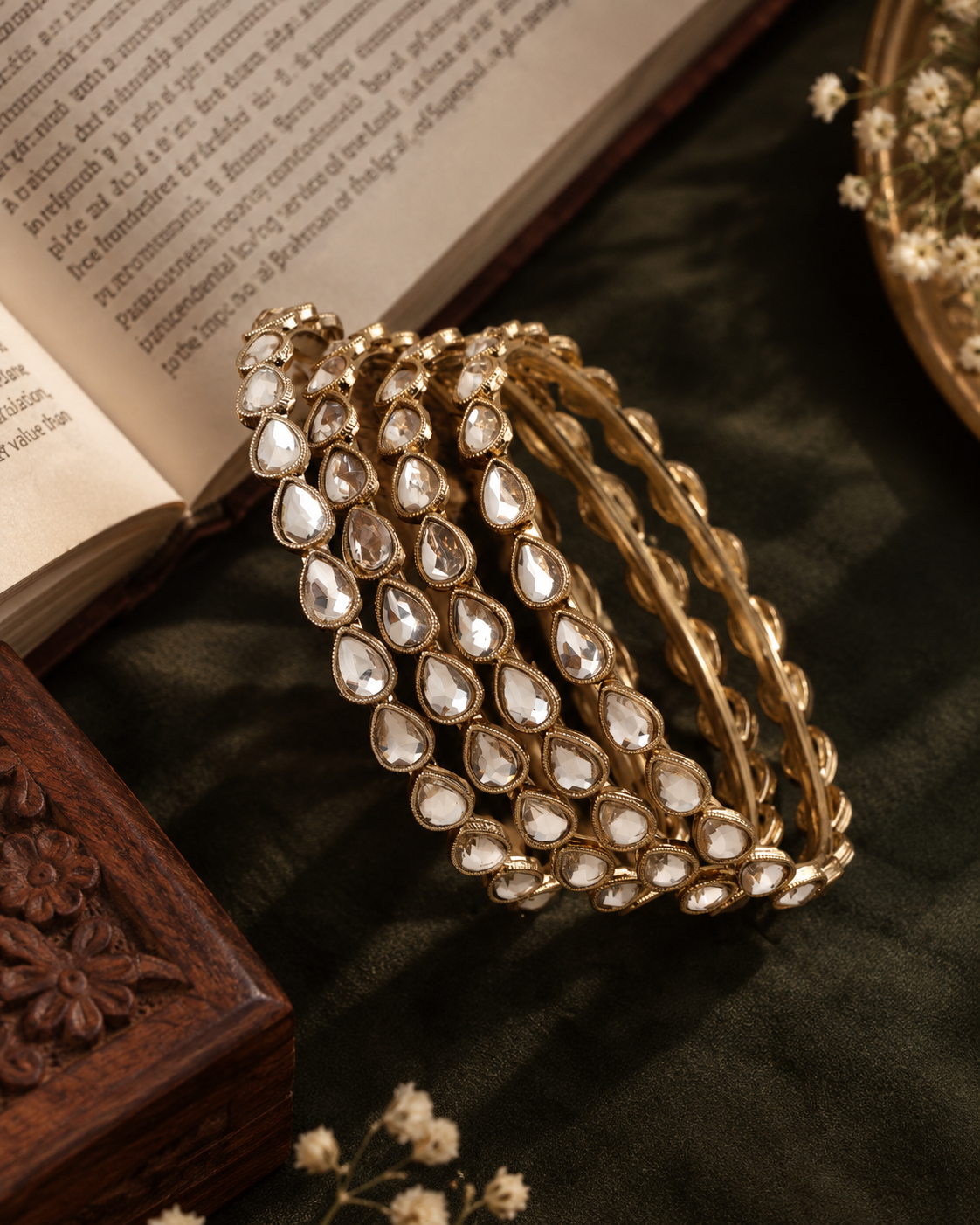Kashish Royal Polki Bangles - Set of 4