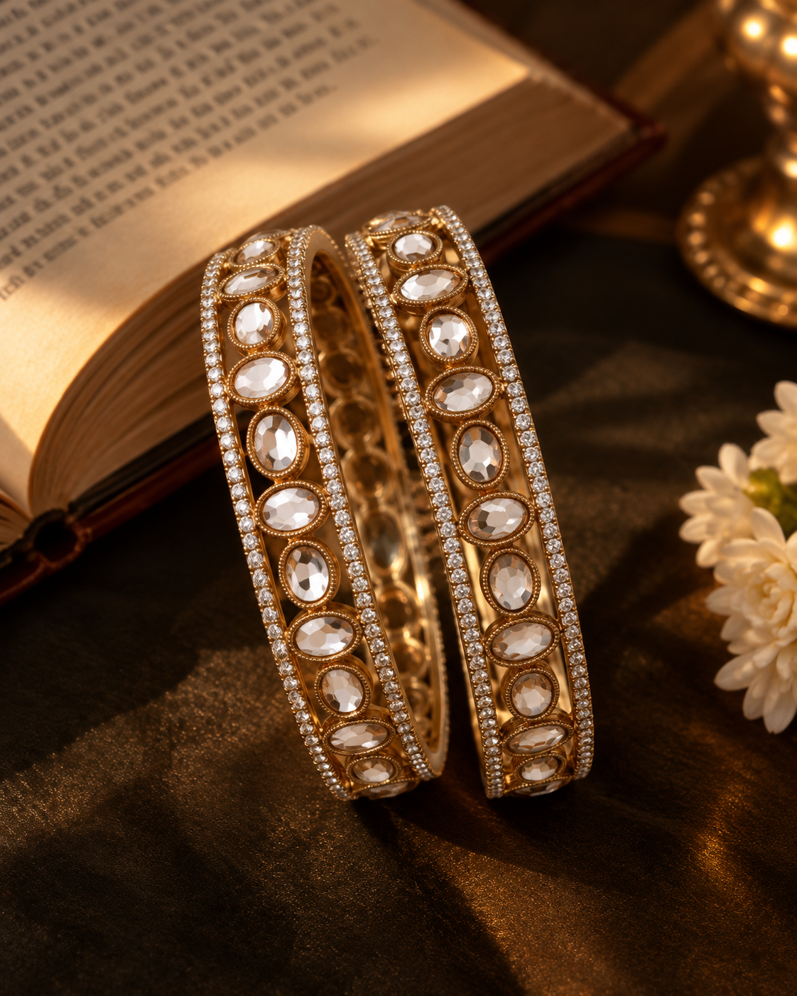 Ayesha Royal Polki Bangle - Set of 2