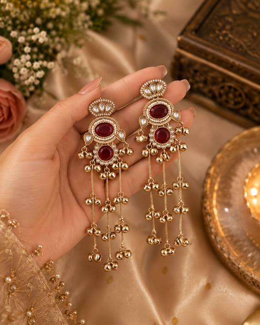 Ruby Goura Premium Kashmiri Look Earring