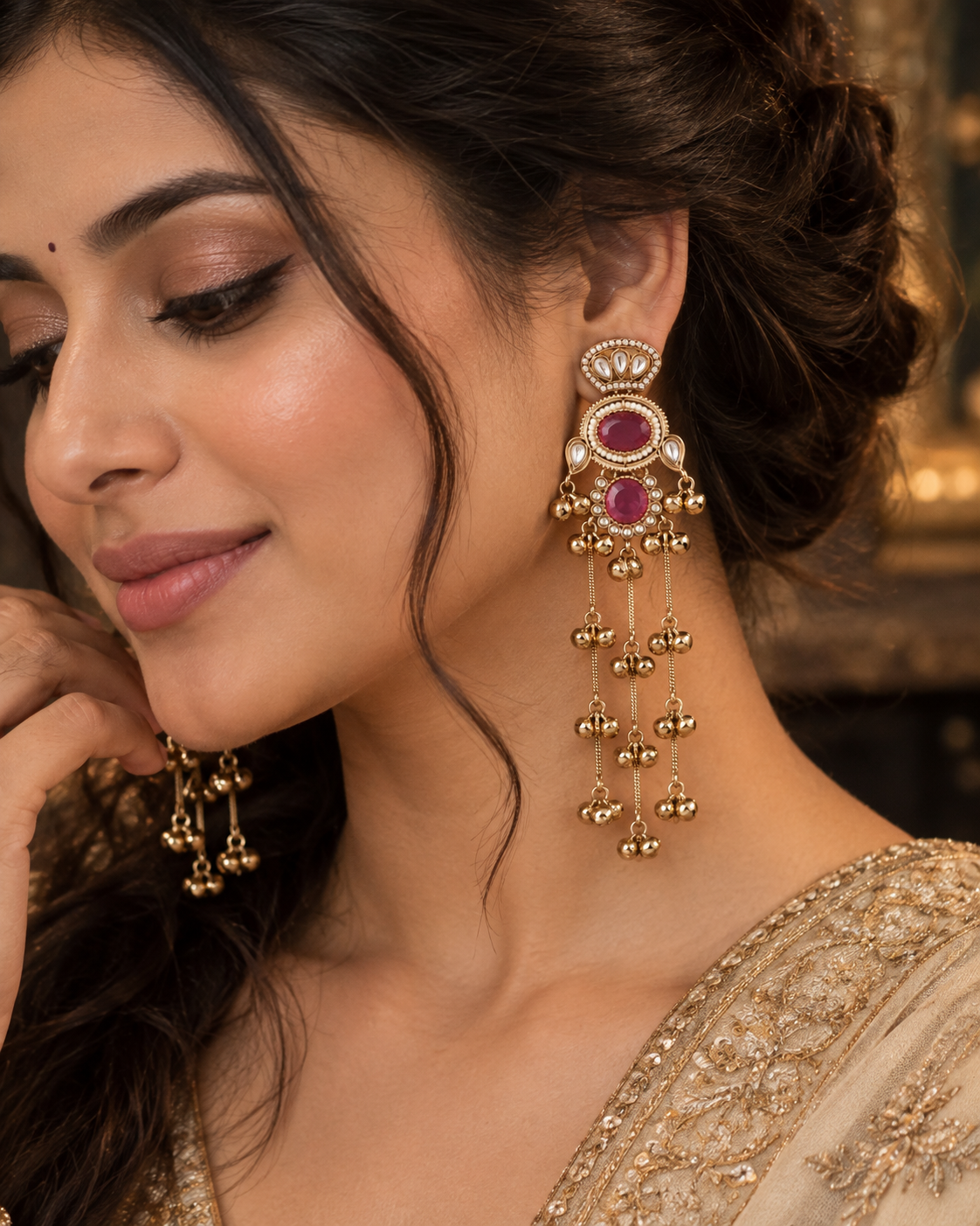 Onion Goura Premium Kashmiri Look Earring