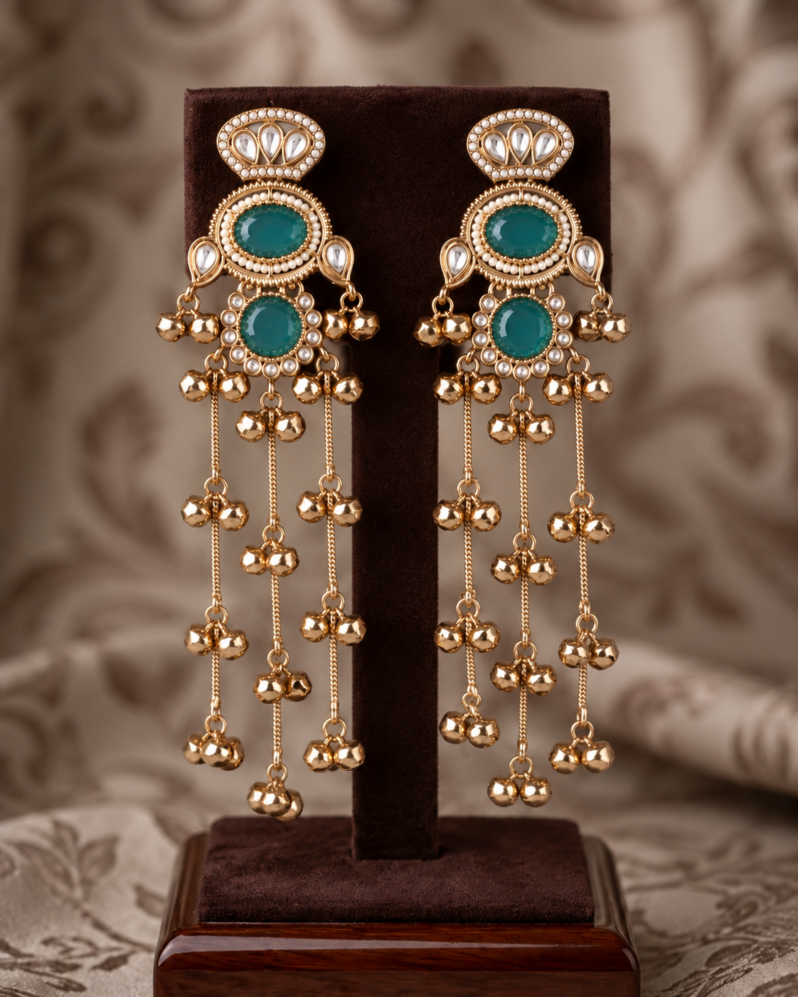 Green Goura Premium Kashmiri Look Earring