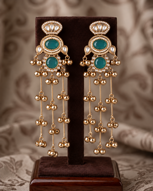 Green Goura Premium Kashmiri Look Earring