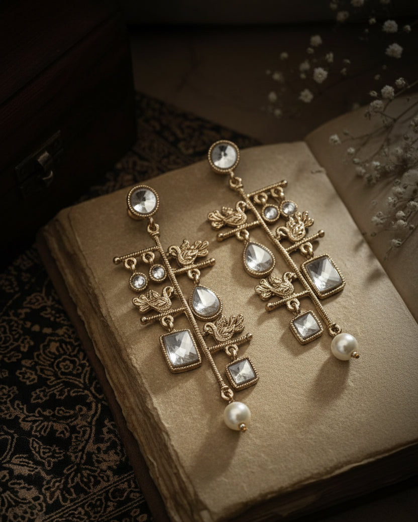 Silver Nerisa Designer Earring