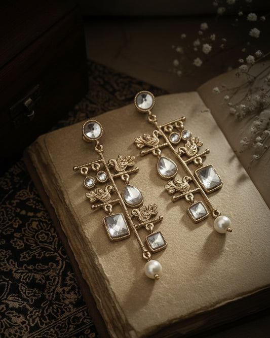 Silver Nerisa Designer Earring