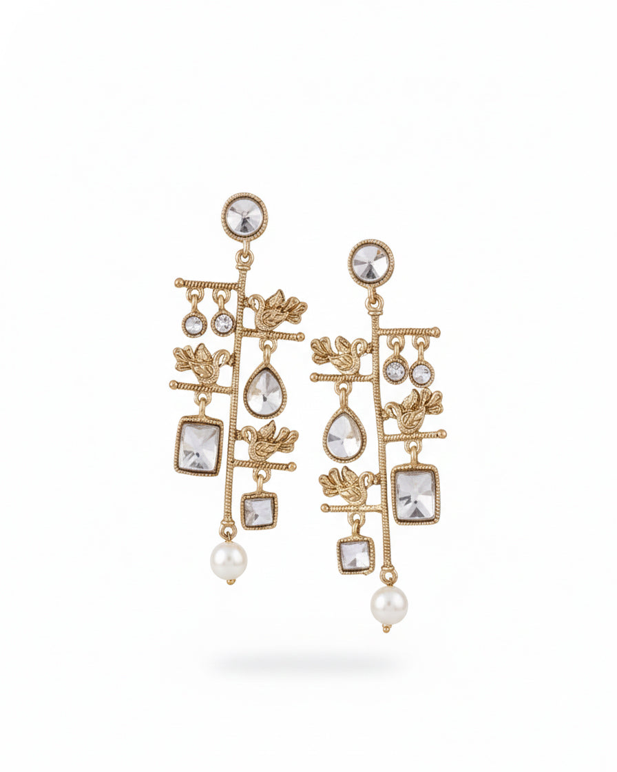 Silver Nerisa Designer Earring