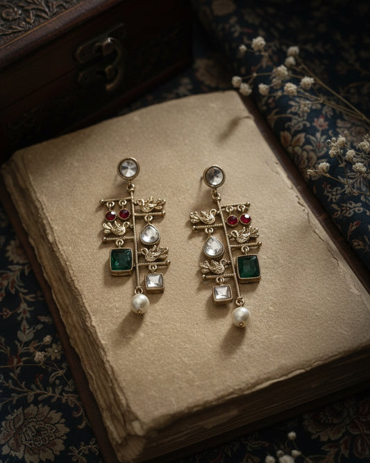 Green Nerisa Designer Earring