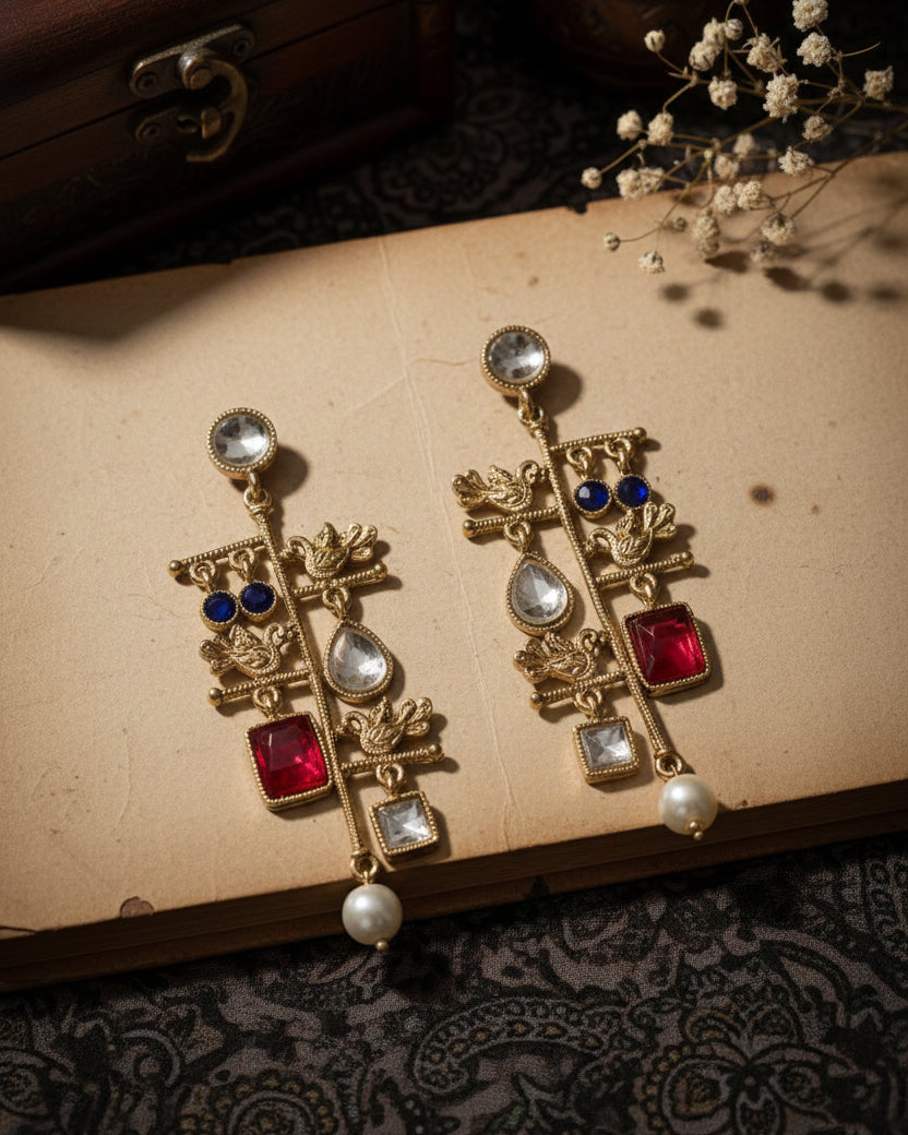 Pink Nerisa Designer Earring