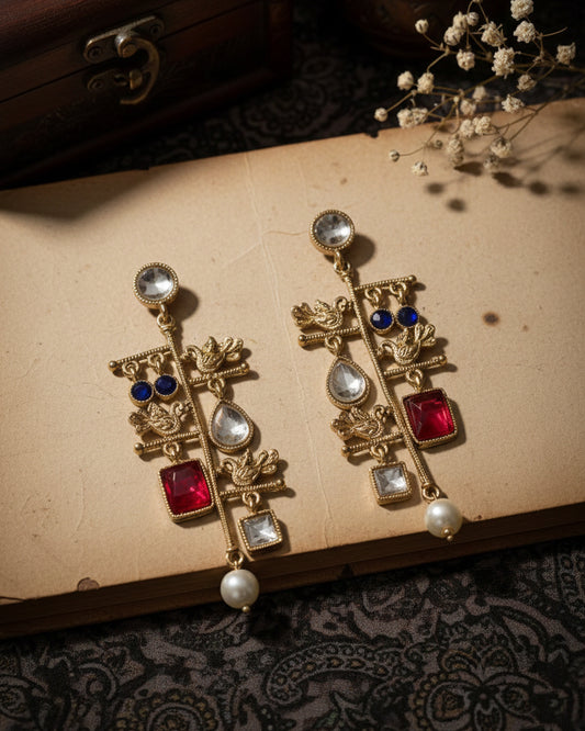 Pink Nerisa Designer Earring