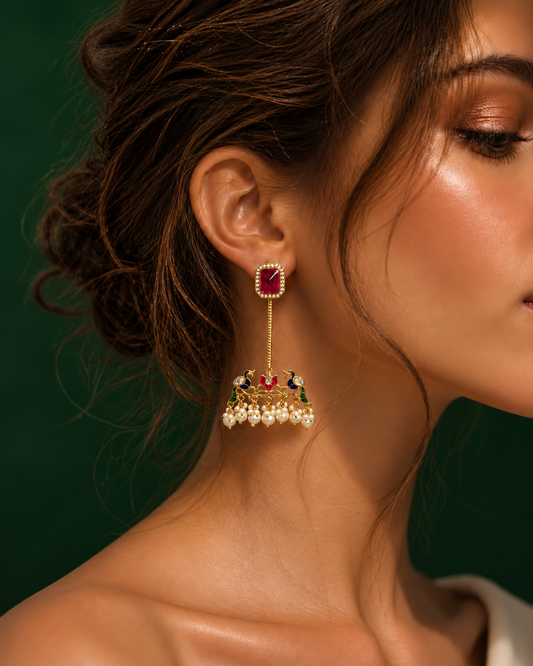 Pink Sneha Designer Earring