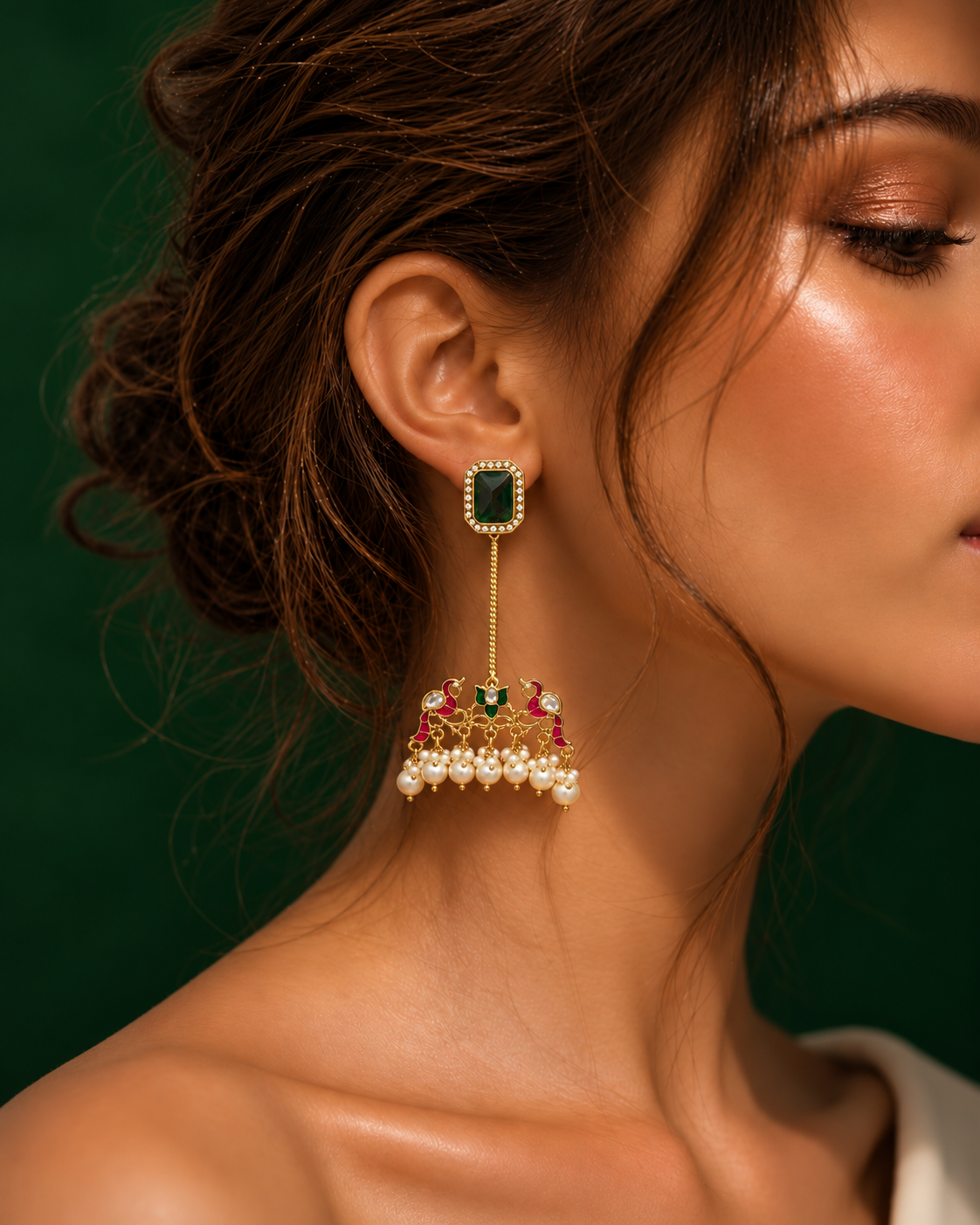 Green Sneha Designer Earring