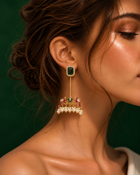 Green Sneha Designer Earring