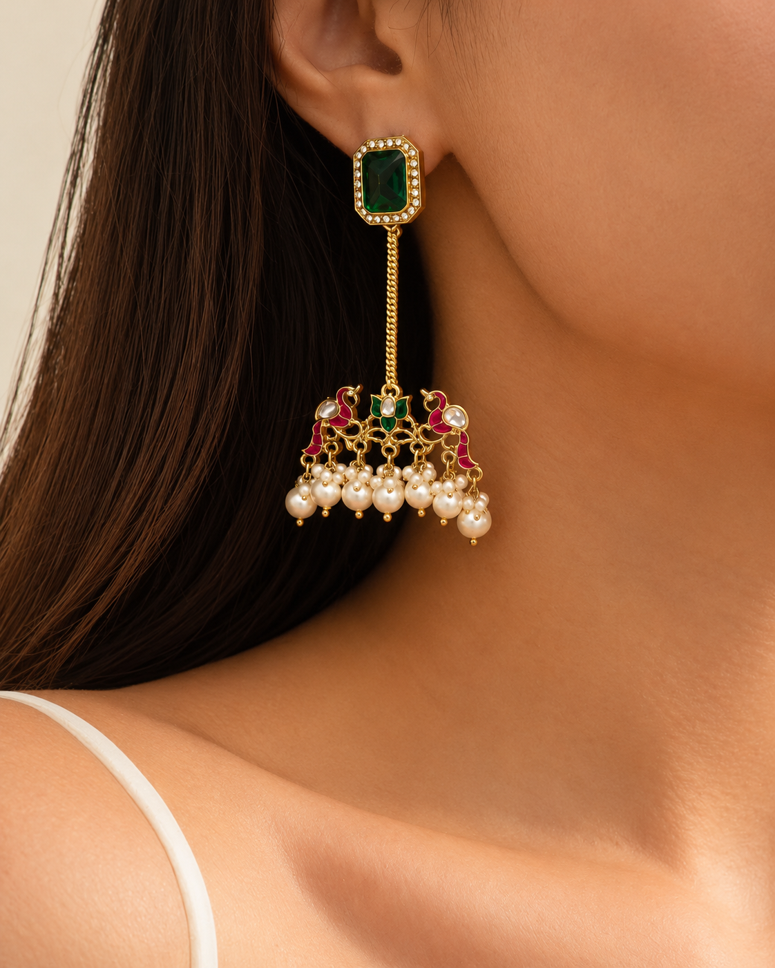 Green Sneha Designer Earring