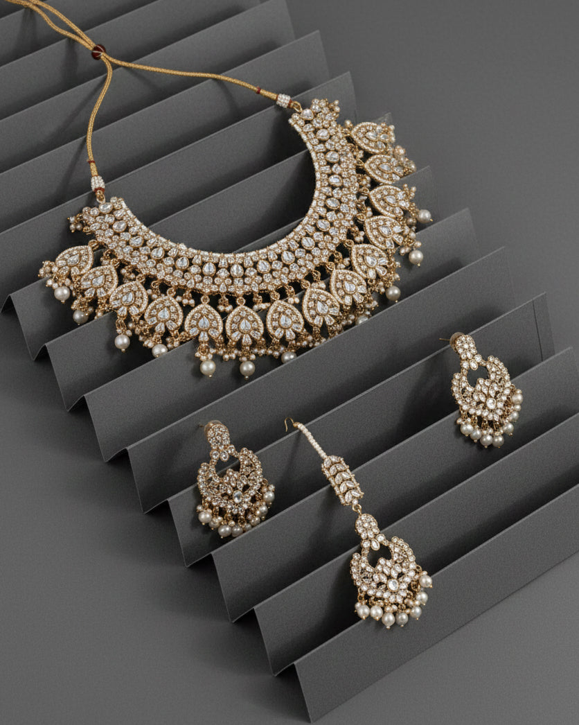 Pearl Divyanshi Kundan Jewellery Set