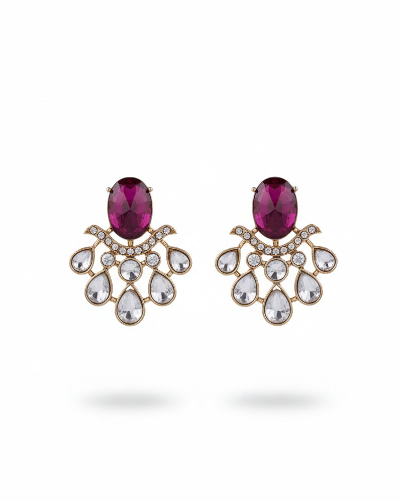 Purple Amevya Designer Stud