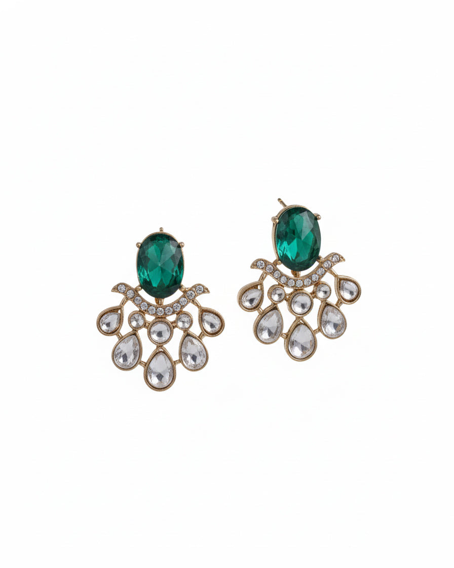 Green Amevya Designer Stud