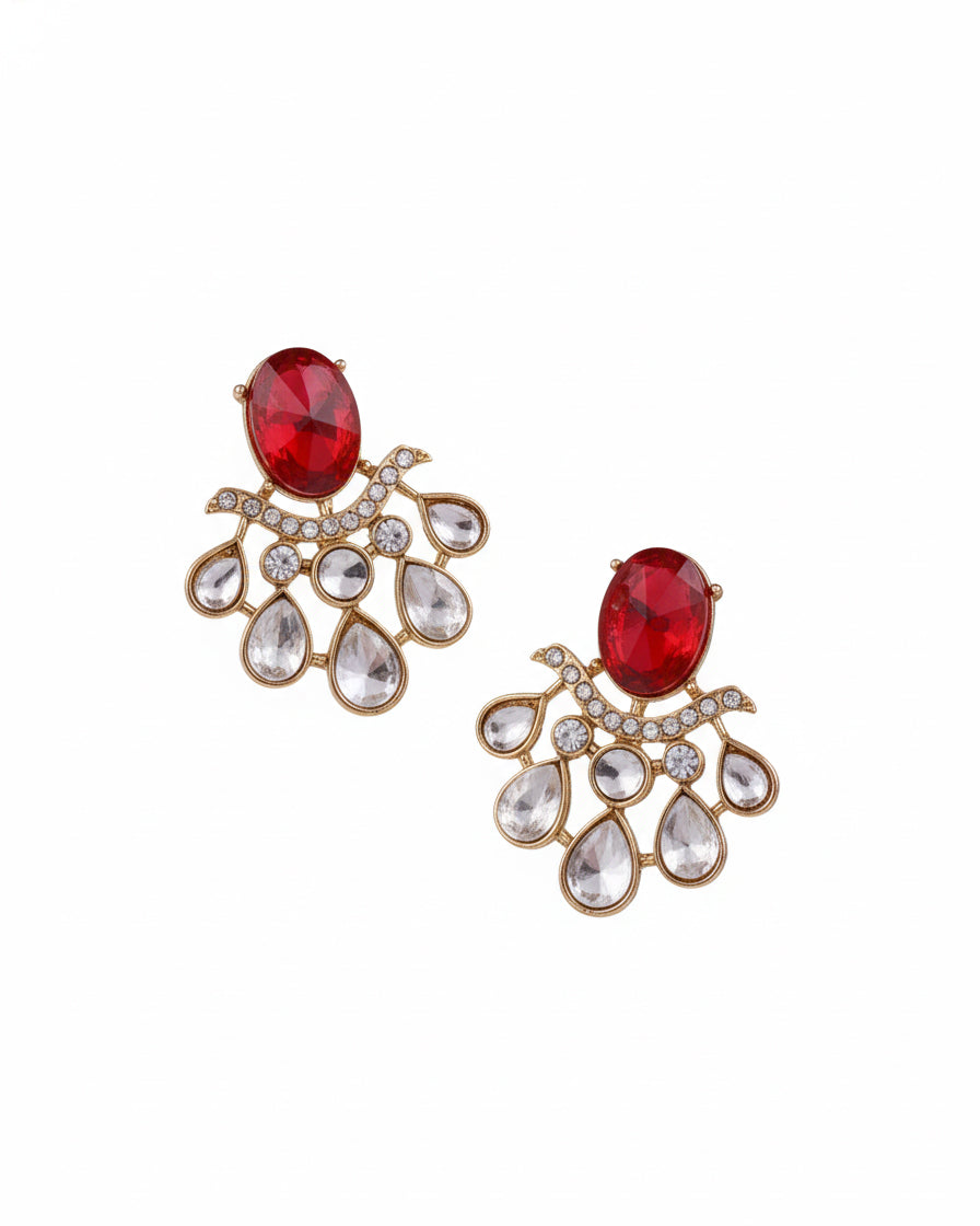 Red Amevya Designer Stud