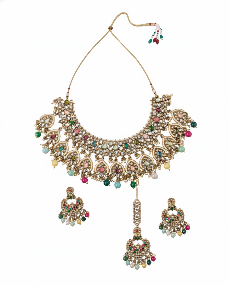 Multi Divyanshi Kundan Jewellery Set